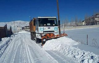 Çaldıran’da karla mücadele çalışmaları devan...