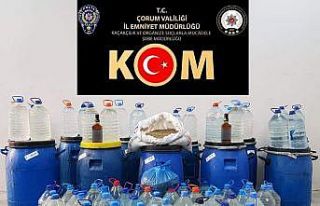 Çorum polisinden sahte içki operasyonu