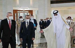 Cumhurbaşkanı Erdoğan, Katar Emiri Al Thani ile...