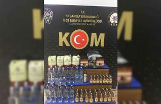 Edirne’de 133 litre sahte alkol ele geçirildi