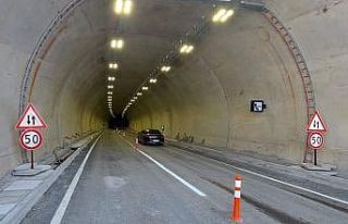 Eğribel Tünelinin bir tüpü ulaşıma açıldı