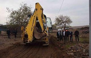 Ekinci üst yapı çalışmalarını inceledi