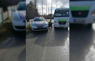 Ereğli jandarmadan kış lastiği denetimi