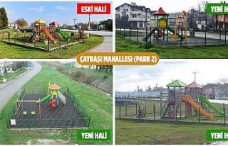 Erenler’de çocuk parkları yenileniyor