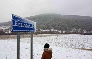 Erzincan’da kar yağışı