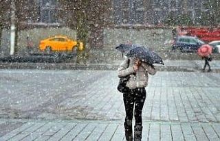 Erzincan’da yüksek kesimlerde karla karışık...