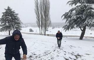 Eskişehir’de kar sevinci