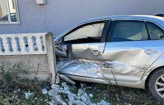Evin duvarına çarparak durabildi: 1 yaralı