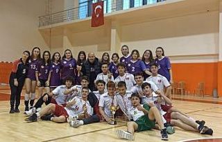 Genç erkekler voleybol il birincisi Akçakoca Fen...