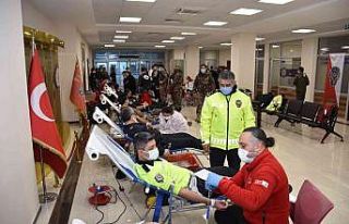 Giresun Emniyet Müdürlüğünden kan bağışı