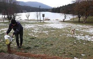 Gölcük Tabiat Parkı’ndanki hayvanlar unutulmadı