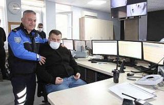 Görme engelli Mustafa’nın polislik hayali gerçek...