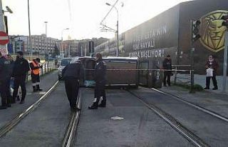 Güngören’da tramvay yolunda kaza