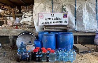Hatay’da 7 bin litre sahte içki ele geçirildi