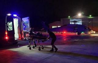 Helikopterle Çanakkale’ye tahliye edildi