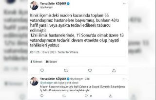 İzmir Valisi Köşger: "56 işçiden 43’ü...