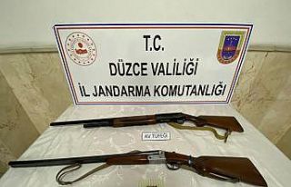 Jandarma ekipleri, ruhsatsız tüfeklere el koydu