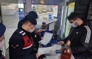 Jandarmadan sahte alkol denetimi