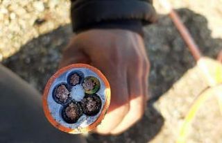 Kablo hırsızı olay yerinden 50 kilometre ileride...