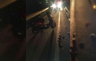 Kamyonetin çarptığı motosikletin sürücüsü...