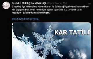 Kar eğitime engel getirdi