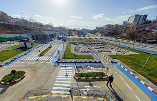 Karabük Çocuk Trafik Eğitim Parkında çalışmaları...