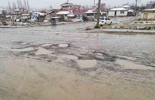 Karşıyaka Mahallesi’ndeki yol köstebek yuvasına...