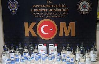 Kastamonu’da üç adrese eş zamanlı sahte alkol...