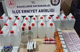 Kavaklıdere’de 87 litre etil alkol ele geçirildi