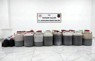 Kayseri’de 495 litre kaçak alkol ele geçirildi