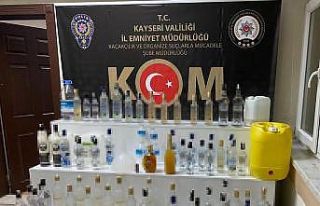 Kayseri’de sahte alkol operasyonu