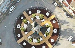 Kırkağaç’ın prestij caddesinde peyzaj çalışmaları...