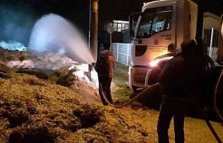 Kırklareli’nde çıkan yangında çok sayıda saman...