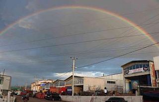 Kocaeli’de gökkuşağı hayran bıraktı