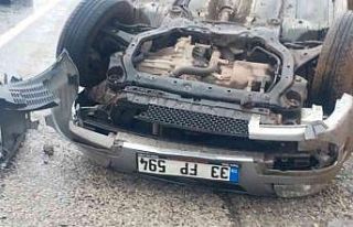 Kontrolden çıkan otomobil takla attı: 2 yaralı
