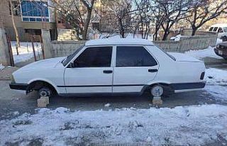 Konya’da 3 günde 4 aracın lastiklerini çalan...