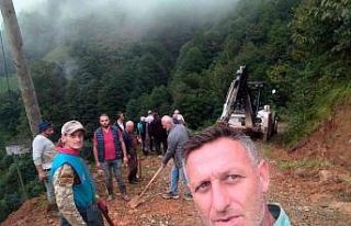 Köylüler ihtiyaç duydukları yolu imece ile yaptı