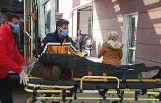 Lastiği patlayan kamyonet devrildi: 2 yaralı