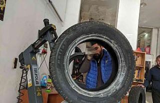 Lastikçilerde "kış lastiği" mesaisi