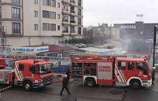 Maltepe’de halı yıkama atölyesinde korkutan yangın