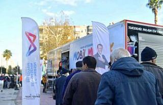 Mersin Büyükşehir Belediyesinin mobil mutfak tırı...