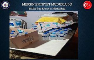 Mersin’de 47 şişe sahte içki ele geçirildi