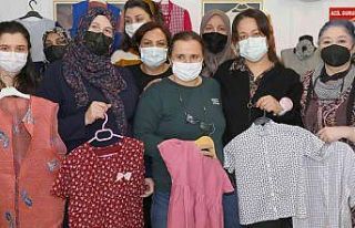 Meslek öğrenen kadınlardan kimsesiz çocuklara...