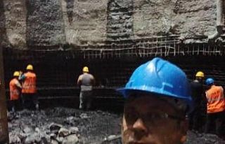 Metro inşaatında tünele düşen vinç operatörü...