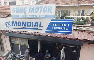 Motorcuda korkutan yangın