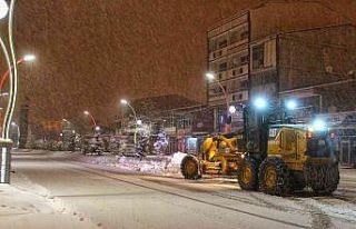 Muradiye’de karla mücadele çalışması
