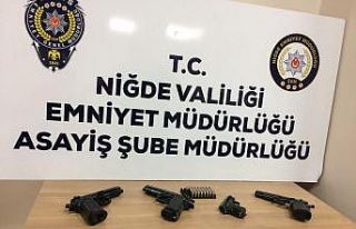 Niğde polisi uygulamalarında 10 ruhsatsız tabanca...