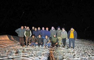 Offroad tutkunları kar yağışı ile buluştu