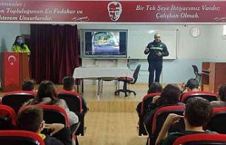 Öğrencilere trafik eğitim verildi