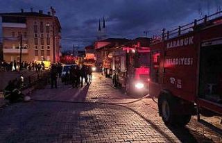 Öğrencilerin kaldığı dairede yangın çıktı